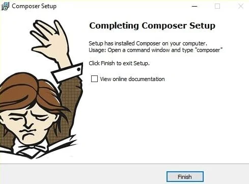 Instalación de Composer terminada