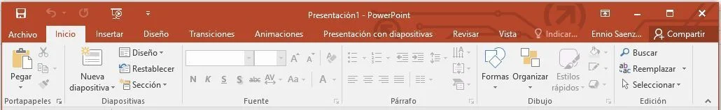 Barra de herramientas de PowerPoint