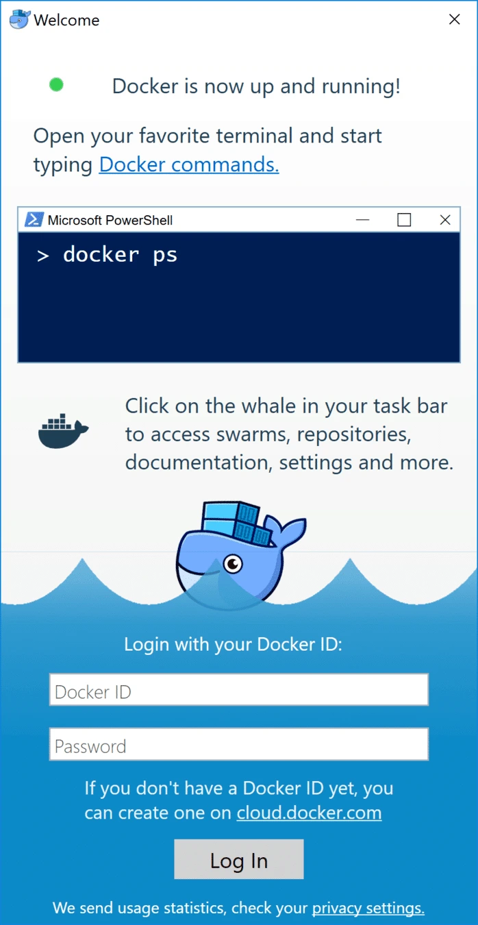 Login de Docker en Mac