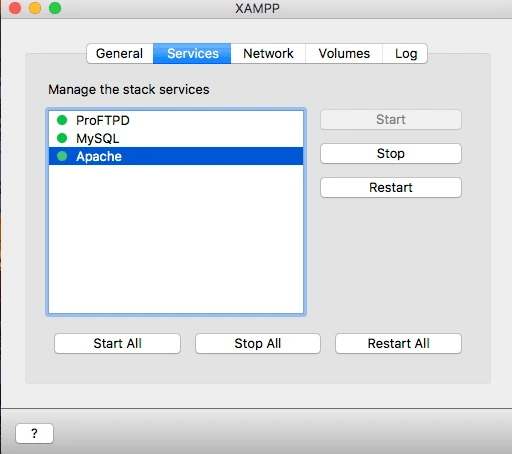 Iniciar los servicios de MySQL y Apache