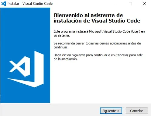 Instalador de Visual Studio Code